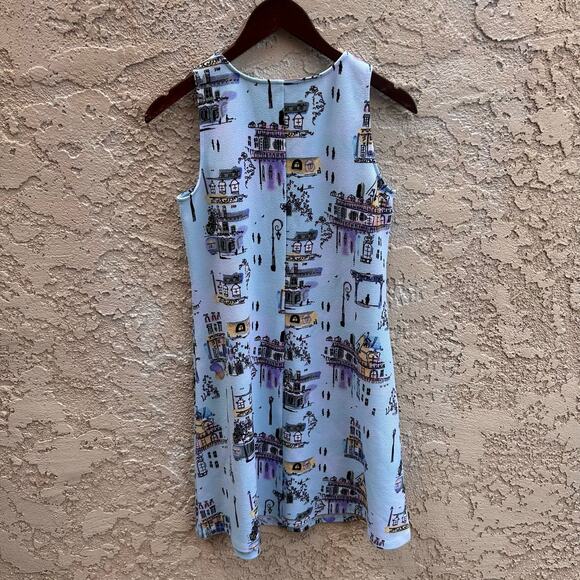 Cappagallo Paris Theme Swing Dress Size Women’s Small - Picture 2 of 6